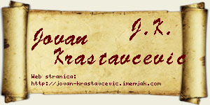 Jovan Krastavčević vizit kartica